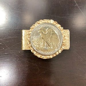 Vintage 1945 Walking Liberty Coin Money Clip